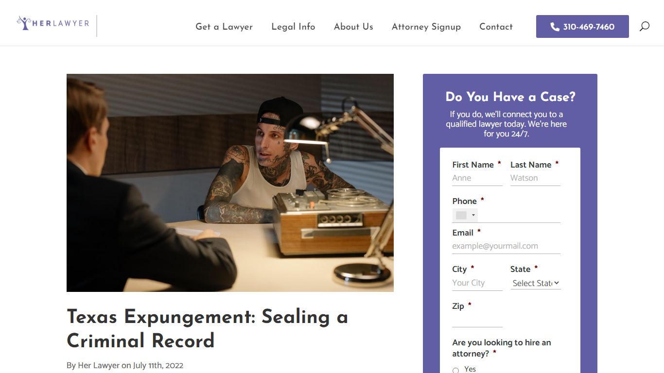 Texas Expungement: Sealing a Criminal Record - Her Lawyer