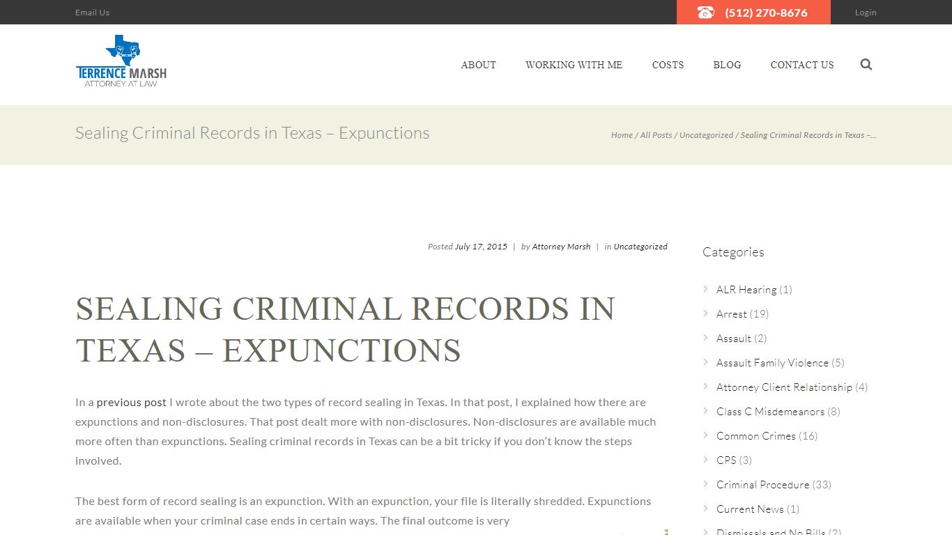 Sealing Criminal Records in Texas - Expunctions